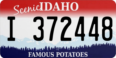 ID license plate I372448