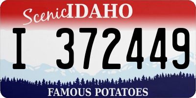 ID license plate I372449