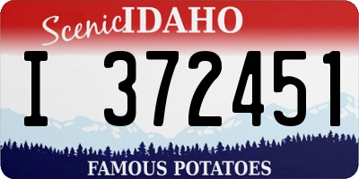 ID license plate I372451