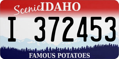 ID license plate I372453