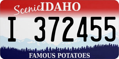 ID license plate I372455