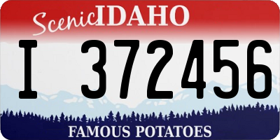 ID license plate I372456