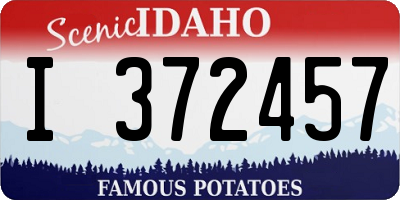 ID license plate I372457