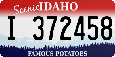 ID license plate I372458