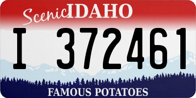 ID license plate I372461