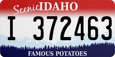 ID license plate I372463