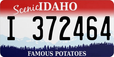 ID license plate I372464