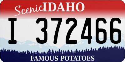 ID license plate I372466
