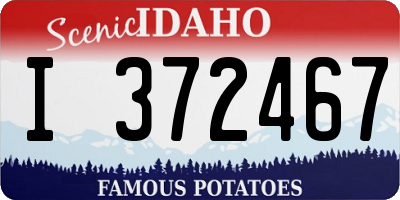 ID license plate I372467