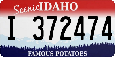 ID license plate I372474
