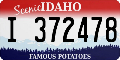 ID license plate I372478