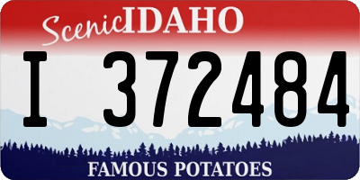 ID license plate I372484