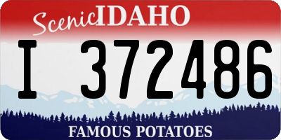 ID license plate I372486