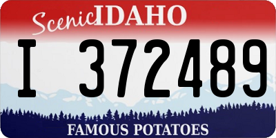 ID license plate I372489