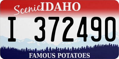 ID license plate I372490
