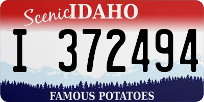 ID license plate I372494