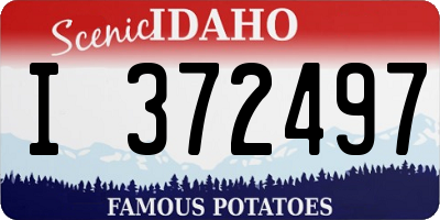 ID license plate I372497