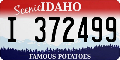 ID license plate I372499