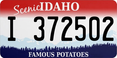 ID license plate I372502