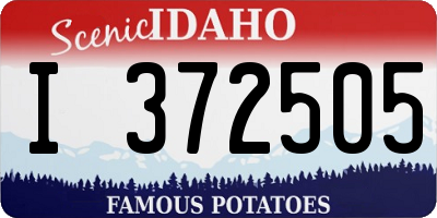 ID license plate I372505