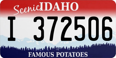 ID license plate I372506