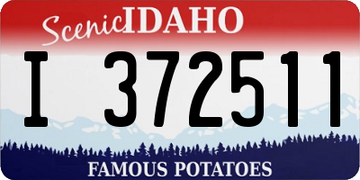 ID license plate I372511
