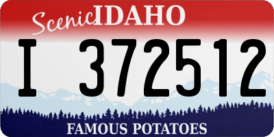 ID license plate I372512