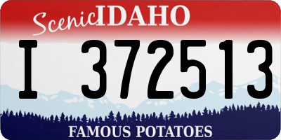 ID license plate I372513
