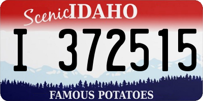 ID license plate I372515