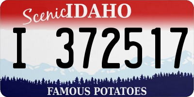 ID license plate I372517