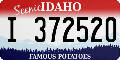 ID license plate I372520