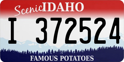 ID license plate I372524