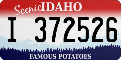 ID license plate I372526