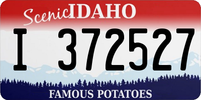 ID license plate I372527