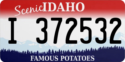 ID license plate I372532