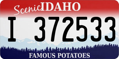 ID license plate I372533
