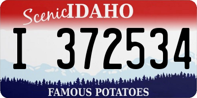 ID license plate I372534