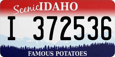 ID license plate I372536