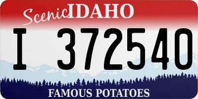 ID license plate I372540