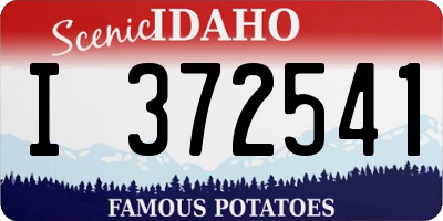 ID license plate I372541