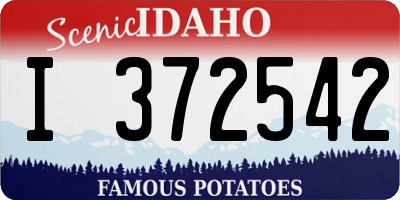 ID license plate I372542