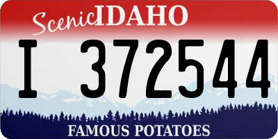 ID license plate I372544