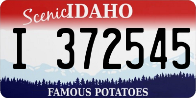 ID license plate I372545