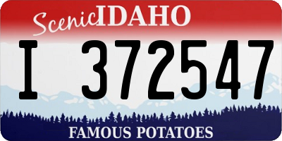 ID license plate I372547