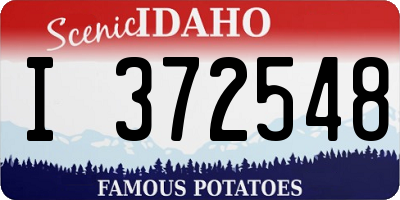 ID license plate I372548