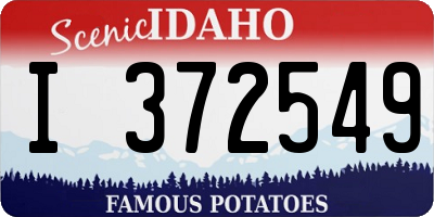 ID license plate I372549