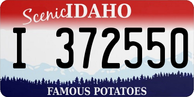 ID license plate I372550