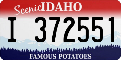 ID license plate I372551