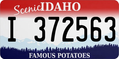 ID license plate I372563