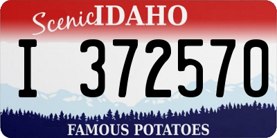 ID license plate I372570